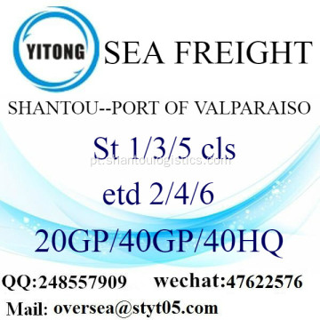 Shantou Porto Mar transporte de mercadorias para Porto de Valparaíso